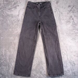 Old Navy Sky-Hi Wide Leg Jeans Women's 0 (26x30) Black Denim Extra High Rise